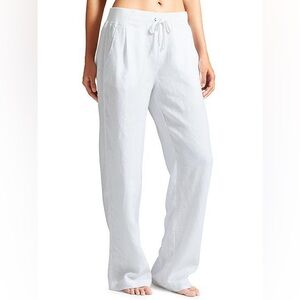 Athleta Linen Reverie White Pants - NWT size 10 Tall / long